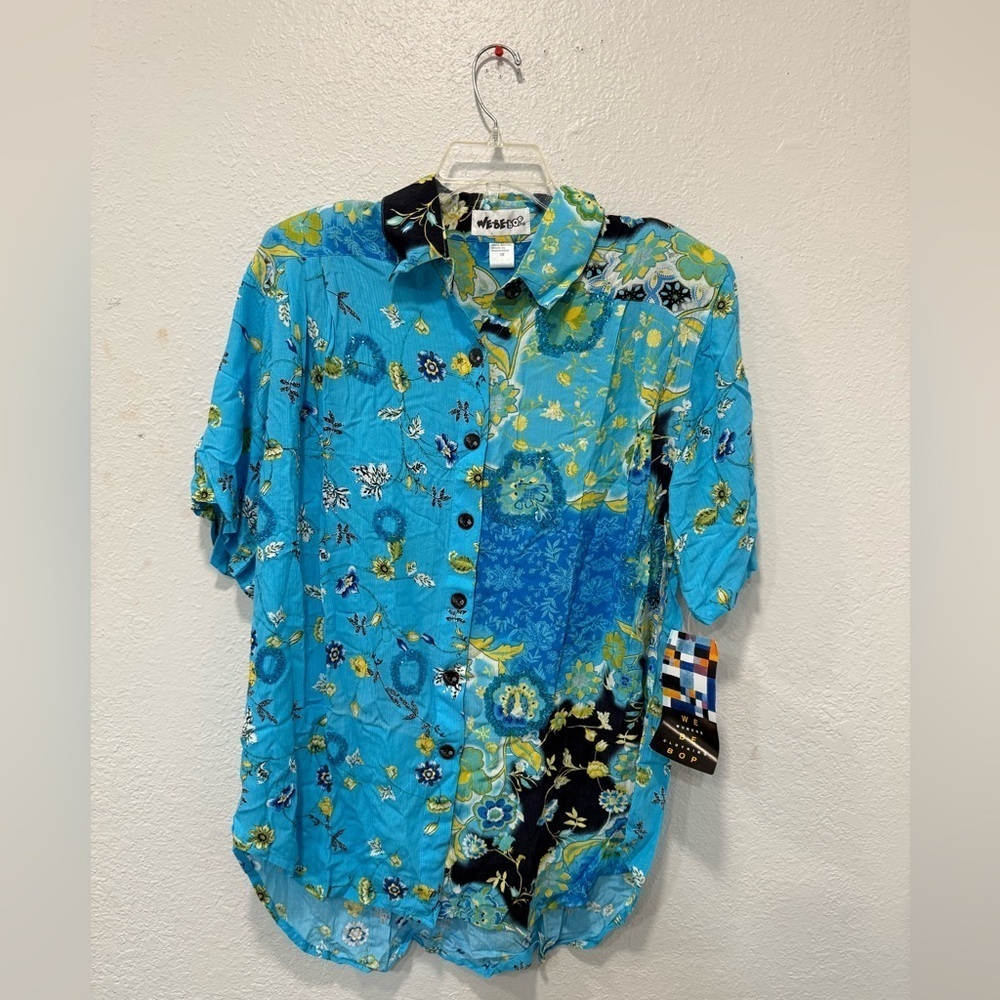 We Be Bop 3-Piece Matching Set – Tops + Skirt – Trop Blue Chall  Sz Ox Ox 1x